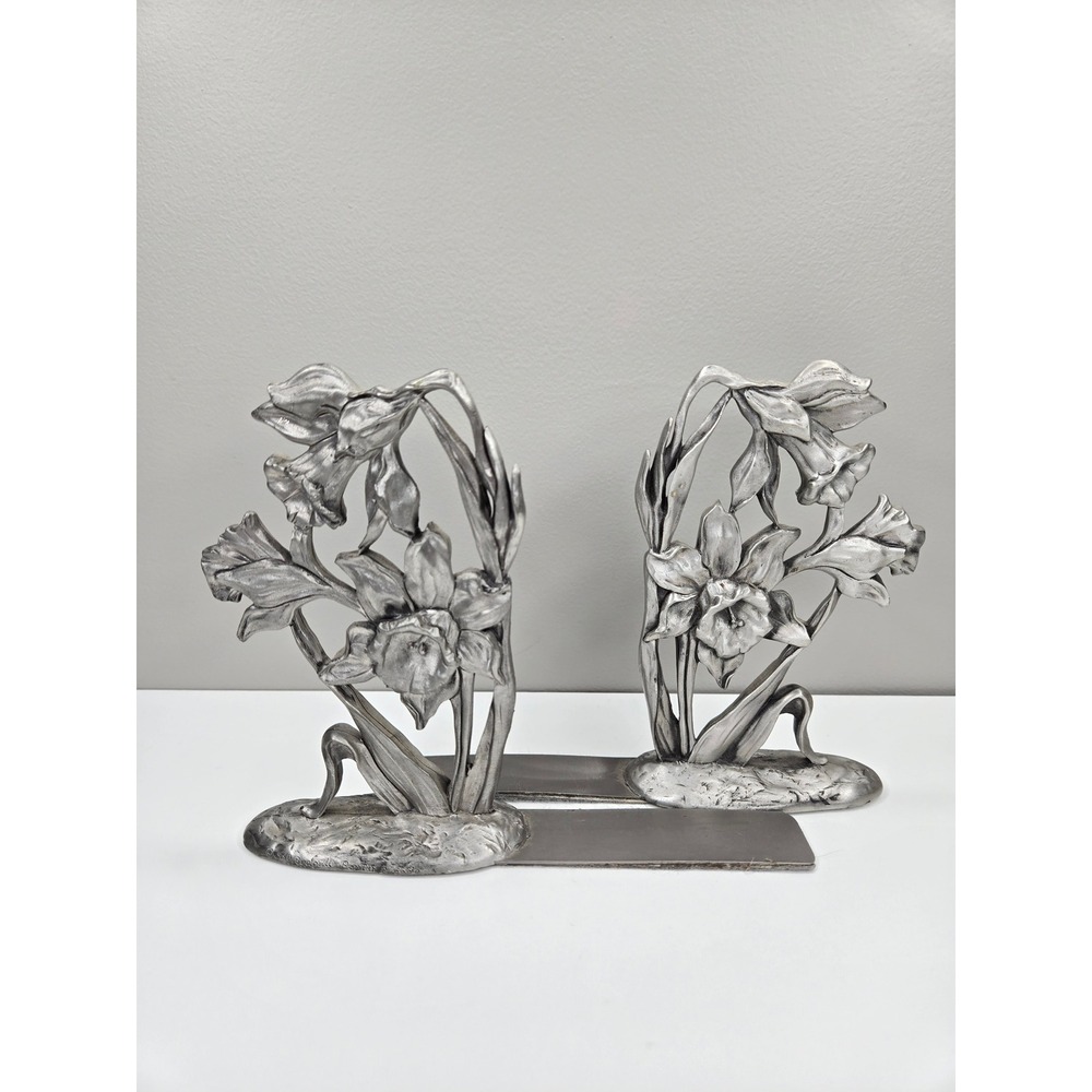 Seagull Pewter Canada Daffodil 1990 Bookends